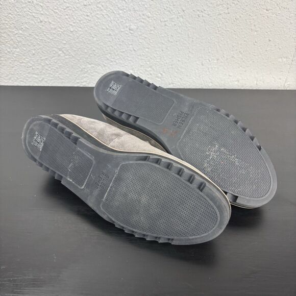 EILEEN FISHER Embrace Size 7 Gray Suede Slip on loafers New - Picture 9 of 12